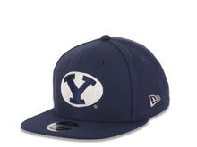 Load image into Gallery viewer, BYU Cougars New Era NCAA 9FIFTY 950 Snapback Cap Hat Navy Blue Crown/Visor Team Color Logo (State Clip)