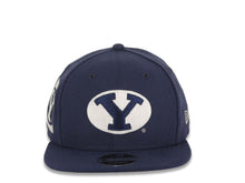 Load image into Gallery viewer, BYU Cougars New Era NCAA 9FIFTY 950 Snapback Cap Hat Navy Blue Crown/Visor Team Color Logo (State Clip)