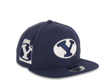 Load image into Gallery viewer, BYU Cougars New Era NCAA 9FIFTY 950 Snapback Cap Hat Navy Blue Crown/Visor Team Color Logo (State Clip)