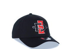 Load image into Gallery viewer, San Diego State Aztecs New Era NCAA 9FORTY 940 A-Frame Adjsutable Snapback Cap Hat Black Crown/Visor Team Color Logo Gray UV