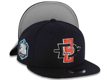 Load image into Gallery viewer, San Diego State Aztecs New Era NCAA 9FIFTY 950 Snapback Cap Hat Black Crown/Visor Team Color Logo 2023 Final Four Houston Side Patch Gray UV