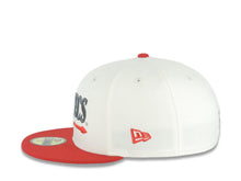 Load image into Gallery viewer, San Diego State Aztecs New Era NCAA 59FIFTY 5950 Fitted Cap Hat Cream Crown Red Visor Metallic Red/Black Logo Crest Side Patch