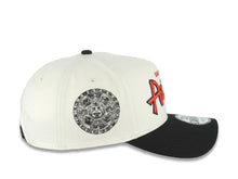Load image into Gallery viewer, San Diego State Aztecs New Era NCAA 9FORTY 940 Adjustable A-Frame Cap Hat Cream Crown Black Visor Red/Black Text/Script Logo Crest Side Patch Green UV