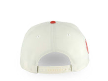 Load image into Gallery viewer, San Diego State Aztecs New Era NCAA 9FORTY 940 Adjustable A-Frame Cap Hat Cream Crown Red Visor Team Color Logo Aztec Calendar Side Patch