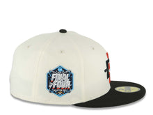 Load image into Gallery viewer, San Diego State Aztecs New Era NCAA 59FIFTY 5950 Fitted Cap Hat Cream Crown Black Visor Black/Red Logo 2023 Final Four Houston Side Patch