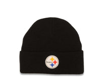 Load image into Gallery viewer, Pittsburgh Steelers NFL Basic Cuffed Beanie/Knit Black Crown/Visor Team Color Logo