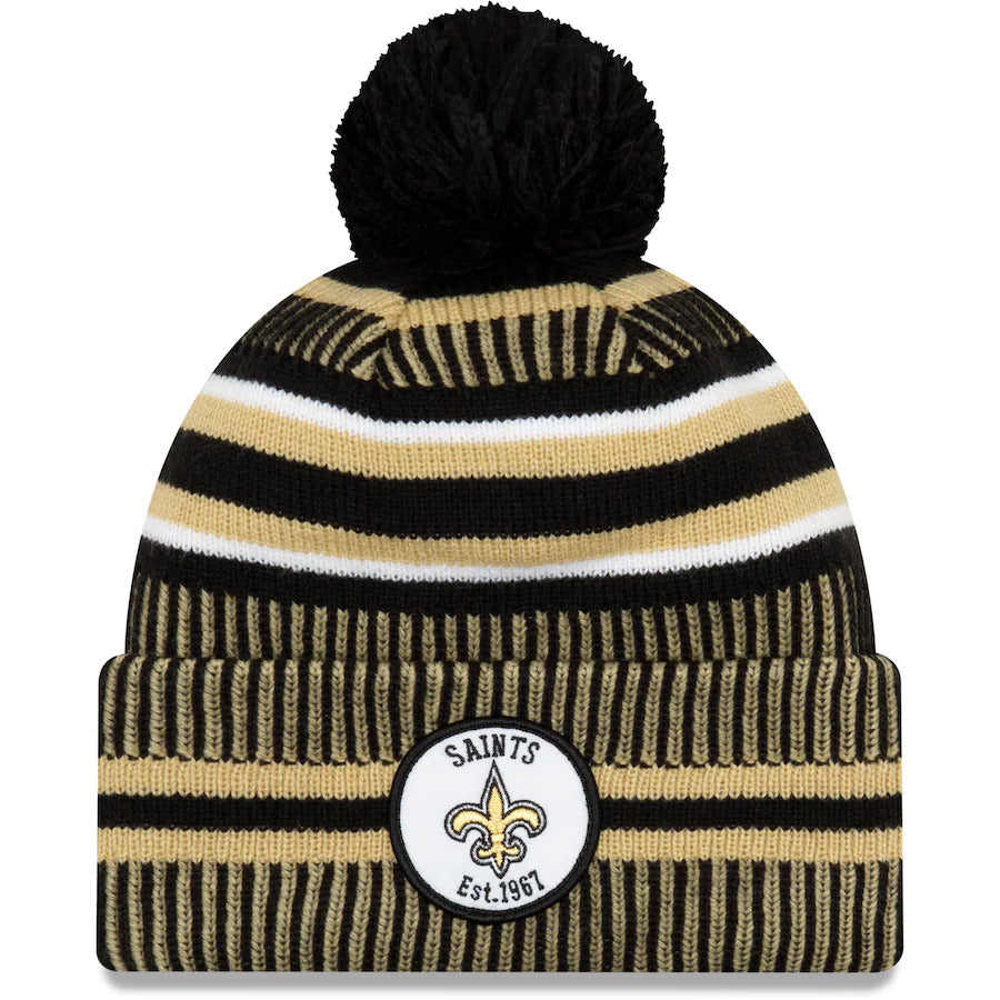 New Orleans Saints New Era NFL Cuffed Pom Knit Beanie Hat