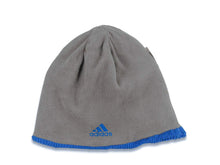 Load image into Gallery viewer, Orlando Magic Adidas NBA No Cuffed Reversible Beanie/Knit Gray/Blue Crown/Visor Blue Logo