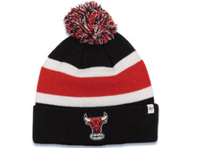 Load image into Gallery viewer, Chicago Bulls '47 Brand NBA Pom Break Away Knit Beanie Black/White/Red Crown/Visor Team Color Logo