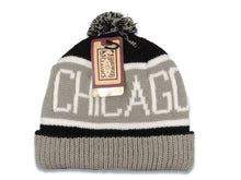 Load image into Gallery viewer, Chicago Bulls '47 Brand NBA Calgary Pom Knit Beanie Black/Gray Crown/Visor Team Color Logo