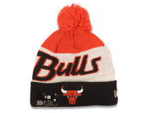 Load image into Gallery viewer, Chicago Bulls New Era NBA Cuffed Pom Script A3 Beanie/Knit Hat Red/White/Black Crown/Visor Team Color Logo