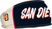 Load image into Gallery viewer, San Diego Padres Wincraft MLB Navy Blue/Orange/Chrome White Headband With City Connect Team Logos (2026 City Connect 2.0)