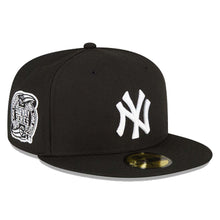 Load image into Gallery viewer, New York Yankees New Era MLB 59FIFTY 5950 Fitted Cap Hat Black Crown/Visor White Logo 2000 Subway Series Side Patch Gray UV