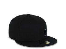 Load image into Gallery viewer, San Diego Padres MLB Fitted Cap Hat Black Crown/Visor Black/White Flawless Logo