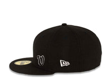 Load image into Gallery viewer, Washington Nationals New Era MLB 59FIFTY 5950 Fitted Cap Hat Black Crown/Visor Flawless Small Black/White Logo