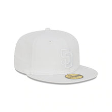Load image into Gallery viewer, San Diego Padres MLB 59FIFTY 5950 Fitted Cap Hat White Crown/Visor White Logo