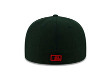 Load image into Gallery viewer, San Diego Padres New Era MLB 59Fifty 5950 Fitted Cap Hat Black Crown/Visor Black/Red Logo