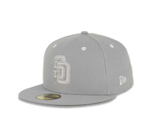 Load image into Gallery viewer, San Diego Padres MLB Fitted Cap Hat Gray Crown/Visor Gray/White Logo