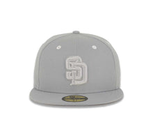 Load image into Gallery viewer, San Diego Padres MLB Fitted Cap Hat Gray Crown/Visor Gray/White Logo