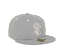 Load image into Gallery viewer, San Diego Padres MLB Fitted Cap Hat Gray Crown/Visor Gray/White Logo