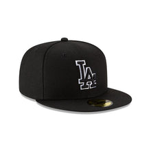 Load image into Gallery viewer, Los Angeles Dodgers New Era MLB 59Fifty 5950 Fitted Cap Hat Black Crown/Visor Black/White Logo