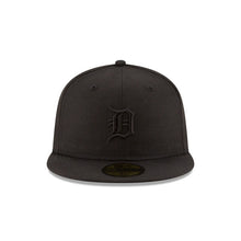 Load image into Gallery viewer, Detroit Tigers New Era MLB 59FIFTY 5950 Fitted Cap Hat Black Crown/Visor Black Logo