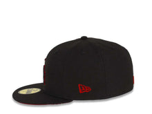 Load image into Gallery viewer, Los Angeles Dodgers New Era MLB 59Fifty 5950 Fitted Cap Hat Black Crown/Visor Black/Red Logo