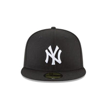 Load image into Gallery viewer, New York Yankees New Era MLB 59Fifty 5950 Fitted Cap Hat Black Crown/Visor White Logo