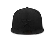 Load image into Gallery viewer, Houston Astros New Era MLB 59Fifty 5950 Fitted Cap Hat All Black Crown/Visor Black Logo