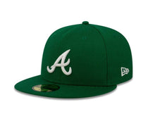 Load image into Gallery viewer, Atlanta Braves New Era MLB 59Fifty 5950 Fitted Cap Hat Green Crown/Visor White Logo