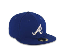 Load image into Gallery viewer, Atlanta Braves New Era MLB 59FIFTY 5950 Fitted Cap Hat Royal Blue Crown/Visor White Logo