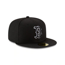 Load image into Gallery viewer, Boston Red Sox New Era MLB 59FIFTY 5950 Fitted Cap Hat Black Crown/Visor Black/White Logo