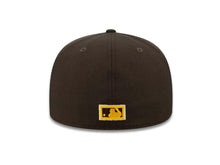 Load image into Gallery viewer, San Diego Padres New Era MLB 59Fifty 5950 Fitted Cap Hat Brown Crown/Visor Brown/Yellow/Black Swinging Friar Monk Logo