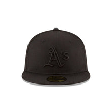 Load image into Gallery viewer, Oakland Athletics New Era MLB 59FIFTY 5950 Fitted Cap Hat Black Crown/Visor Black Logo