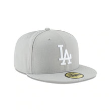 Load image into Gallery viewer, Los Angeles Dodgers New Era MLB 59FIFTY 5950 Fitted Cap Hat Gray Crown/Visor White Logo