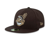 Load image into Gallery viewer, Cleveland Indians New Era MLB 59Fifty 5950 Fitted Cap Hat Brown Crown/Visor Brown/Tan/White Chief Wahoo Logo