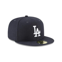 Load image into Gallery viewer, Los Angeles Dodgers New Era MLB 59Fifty 5950 Fitted Cap Hat Navy Crown/Visor White Logo