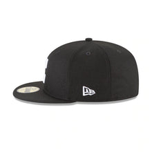 Load image into Gallery viewer, Cleveland Indians New Era MLB 59FIFTY 5950 Fitted Cap Hat Black Crown/Visor White C Logo
