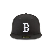 Load image into Gallery viewer, Boston Red Sox New Era MLB 59Fifty 5950 Fitted Cap Hat Black Crown/Visor White Logo
