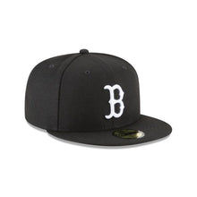 Load image into Gallery viewer, Boston Red Sox New Era MLB 59Fifty 5950 Fitted Cap Hat Black Crown/Visor White Logo