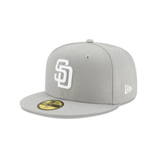 Load image into Gallery viewer, San Diego Padres New Era MLB 59Fifty 5950 Fitted Cap Hat Gray Crown/Visor White Logo