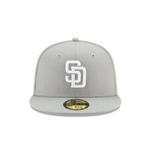 Load image into Gallery viewer, San Diego Padres New Era MLB 59Fifty 5950 Fitted Cap Hat Gray Crown/Visor White Logo