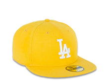 Load image into Gallery viewer, Los Angeles Dodgers New Era MLB 59FIFTY 5950 Fitted Cap Hat Light Yellow Crown/Visor White Logo