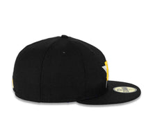 Load image into Gallery viewer, Houston Astros New Era MLB 59FIFTY 5950 Fitted Cap Hat Black Crown/Visor Gray/Yellow Logo
