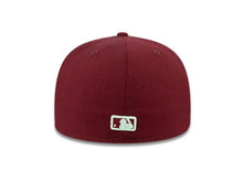 Load image into Gallery viewer, San Diego Padres New Era MLB 59FIFTY 5950 Fitted Cap Hat Cardinal Crown/Visor White Logo