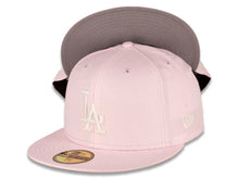 Load image into Gallery viewer, Los Angeles Dodgers New Era MLB 59FIFTY 5950 Fitted Cap Hat Pink Crown/Visor White Logo (Pastel)