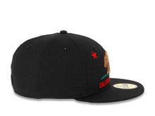 Load image into Gallery viewer, California Republic New Era 59FIFTY 5950 Fitted Cap Hat Black Crown/Visor Cali Bear Logo