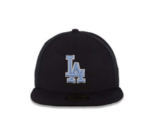 Load image into Gallery viewer, Los Angeles Dodgers New Era MLB 59FIFTY 5950 Fitted Cap Hat Navy Blue Crown/Visor Dark Sky Blue/White Logo