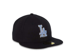 Load image into Gallery viewer, Los Angeles Dodgers New Era MLB 59FIFTY 5950 Fitted Cap Hat Navy Blue Crown/Visor Dark Sky Blue/White Logo