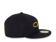 Load image into Gallery viewer, CALI CALIfornia New Era 59FIFTY 5950 Fitted Cap Hat Black Crown/Visor Red/Yellow/Green Raster CALI Script Logo with Map